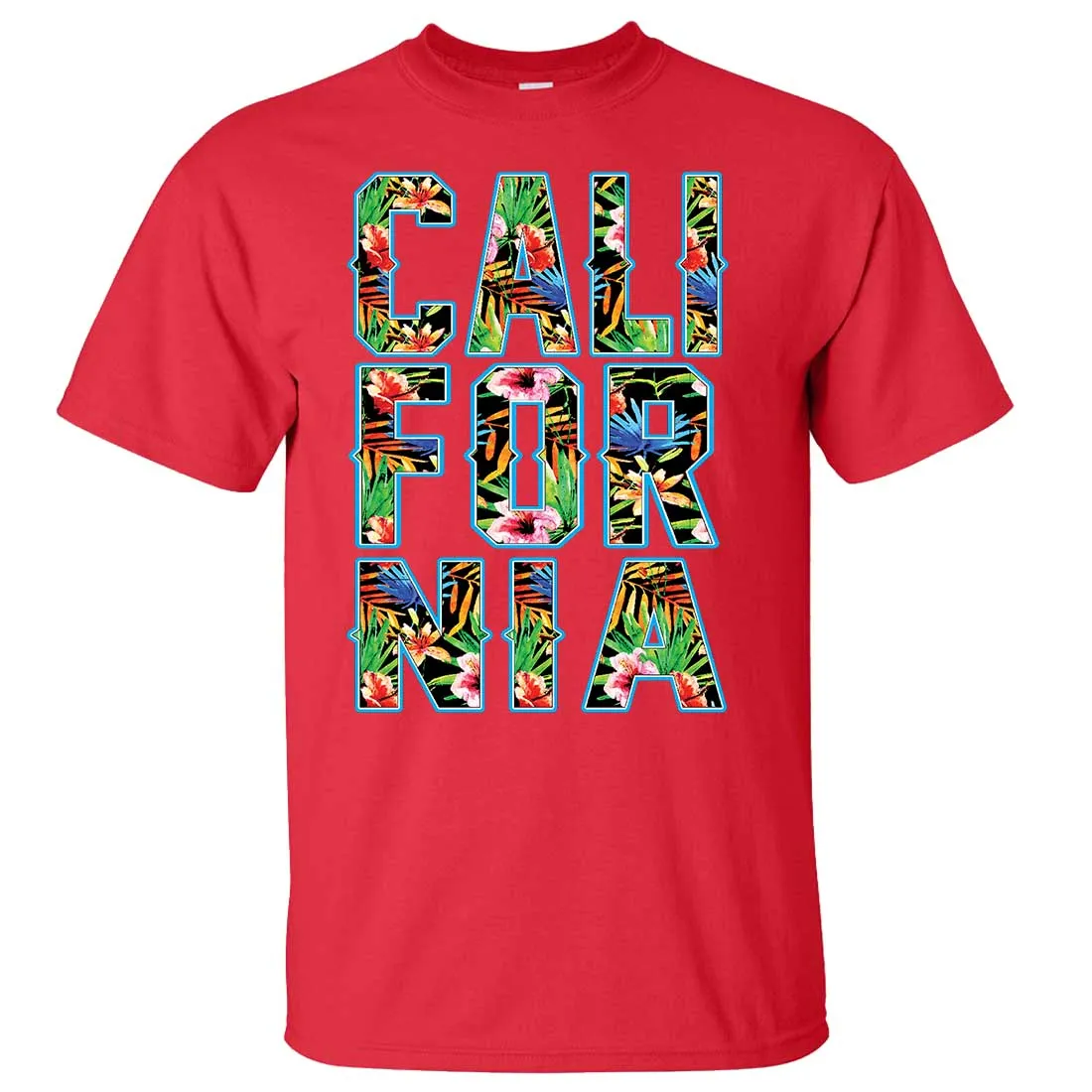Tropical California Floral Print Asst Colors T-shirt/tee