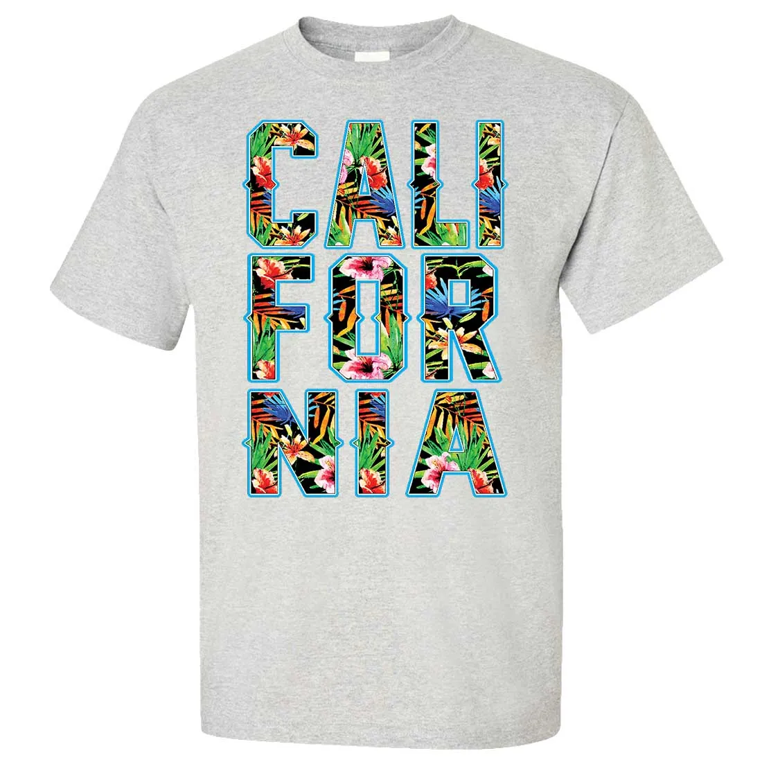 Tropical California Floral Print Asst Colors T-shirt/tee