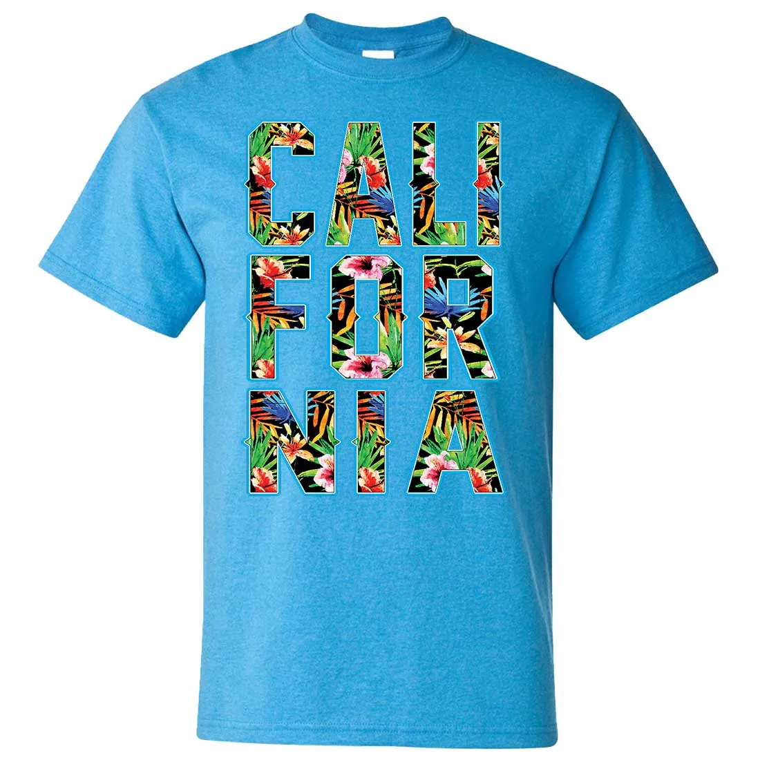 Tropical California Floral Print Asst Colors T-shirt/tee