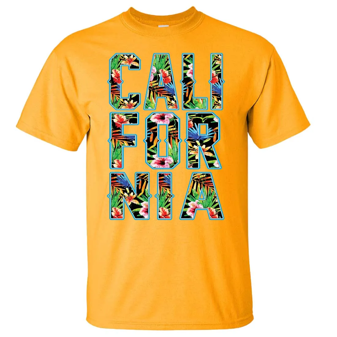 Tropical California Floral Print Asst Colors T-shirt/tee