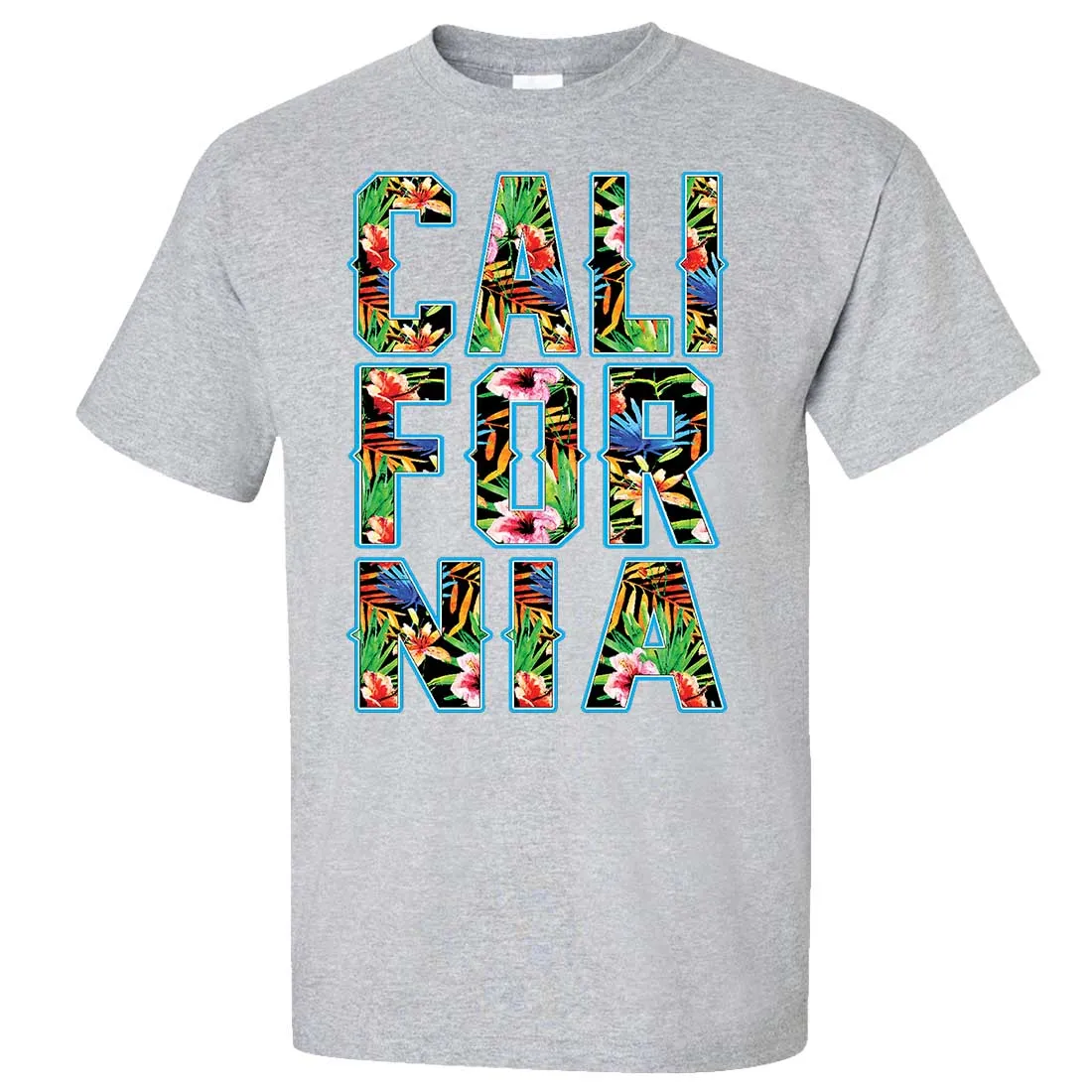 Tropical California Floral Print Asst Colors T-shirt/tee