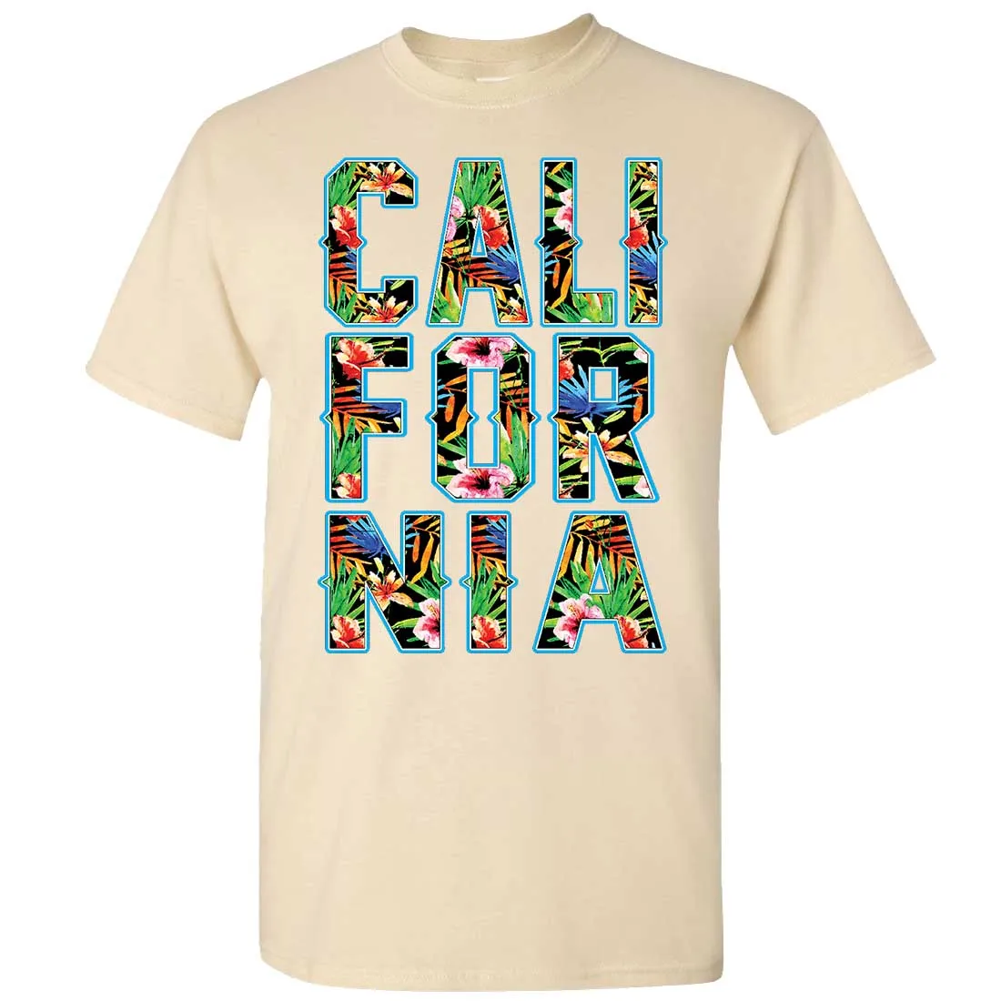 Tropical California Floral Print Asst Colors T-shirt/tee