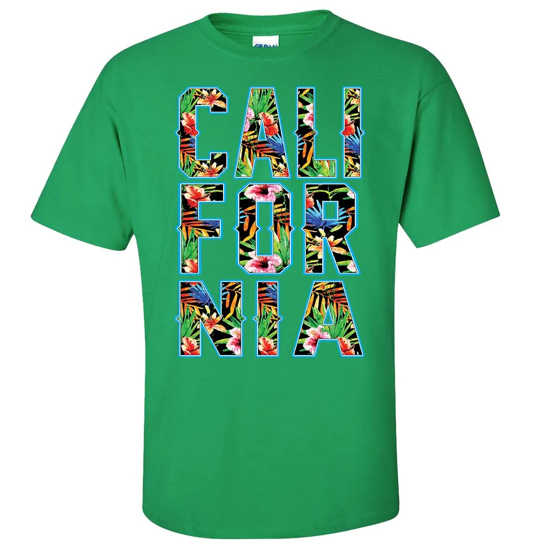 Tropical California Floral Print Asst Colors T-shirt/tee