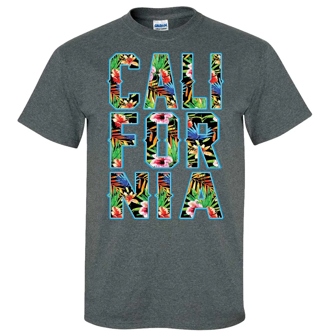 Tropical California Floral Print Asst Colors T-shirt/tee