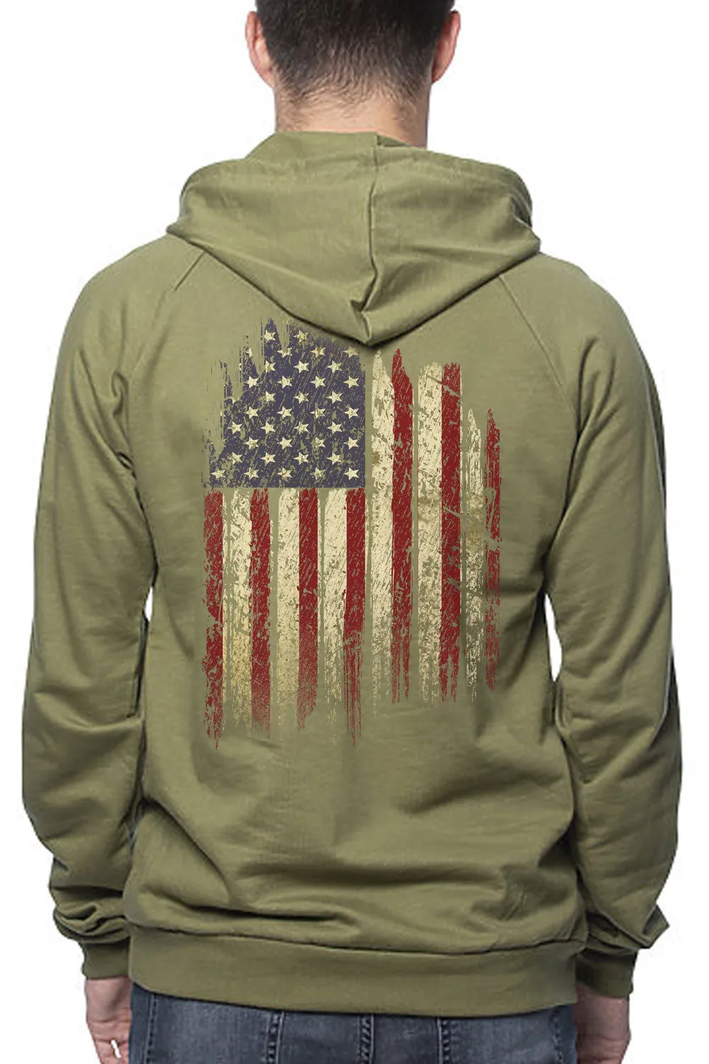 Unisex Organic Hooded Pullover Sweatshirt - Old Glory (Made in the USA)