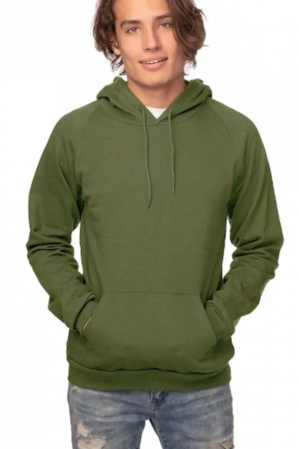 Unisex Organic Hooded Pullover Sweatshirt - Old Glory (Made in the USA)