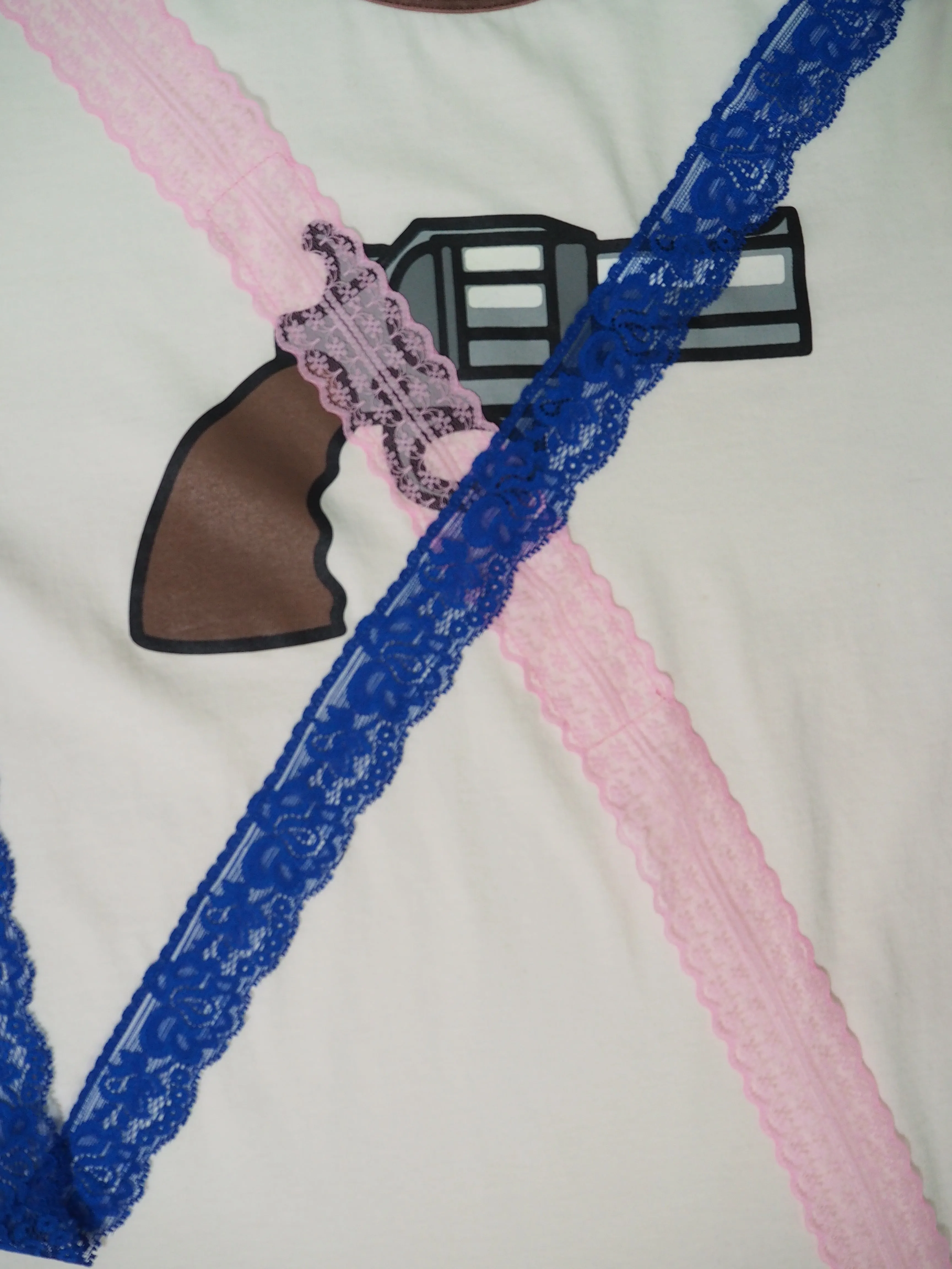 Upcycled Gun-print T-shirt