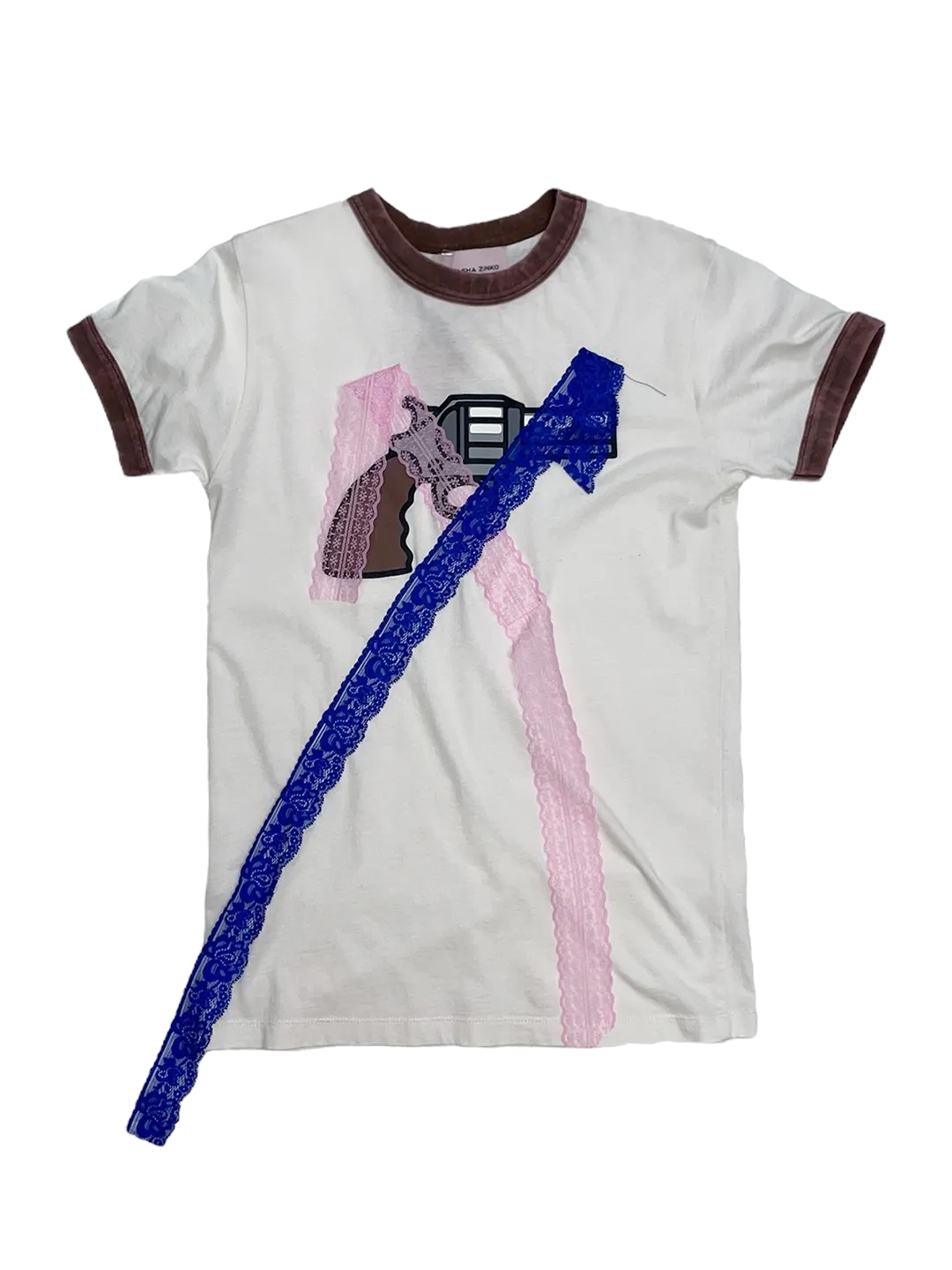 Upcycled Gun-print T-shirt
