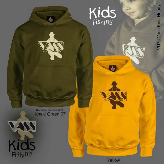 Vass Tackle Kids Fishing Hoody - Yellow