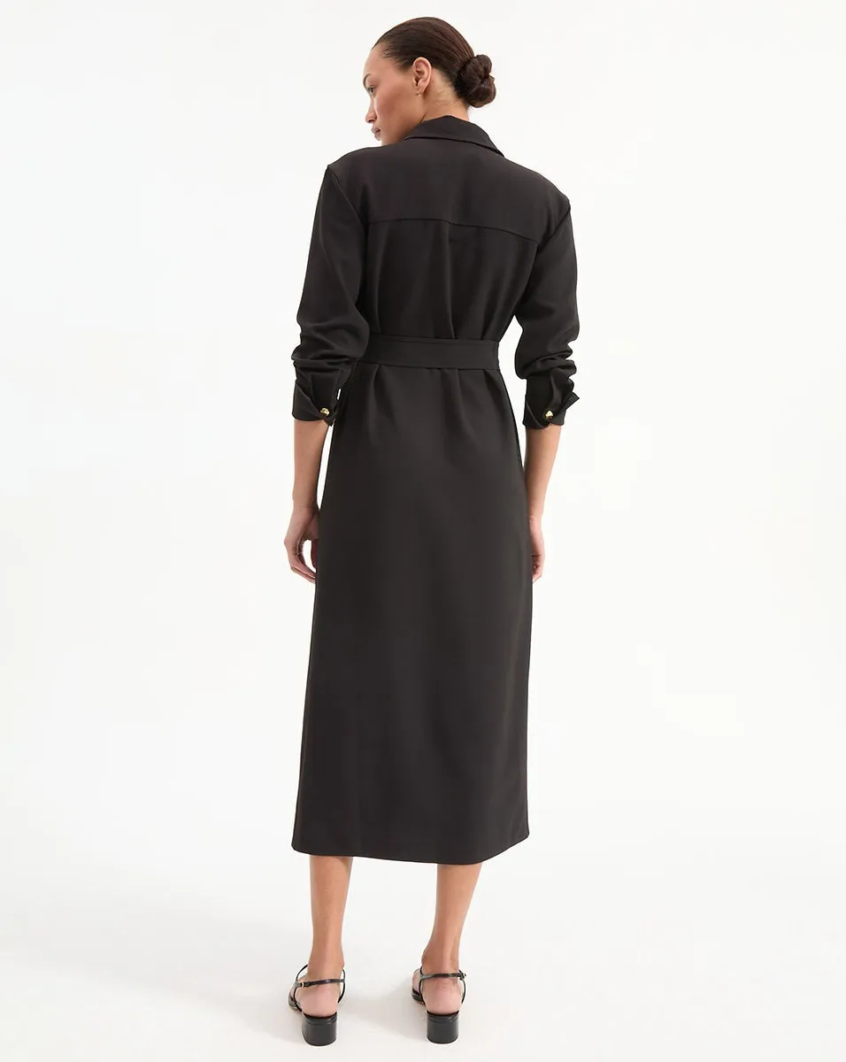 Veronica Beard Jaden Shirtdress in Black
