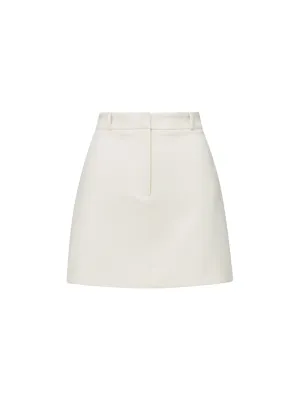 Veronica Beard Sadie A-Line Skirt in Off-White