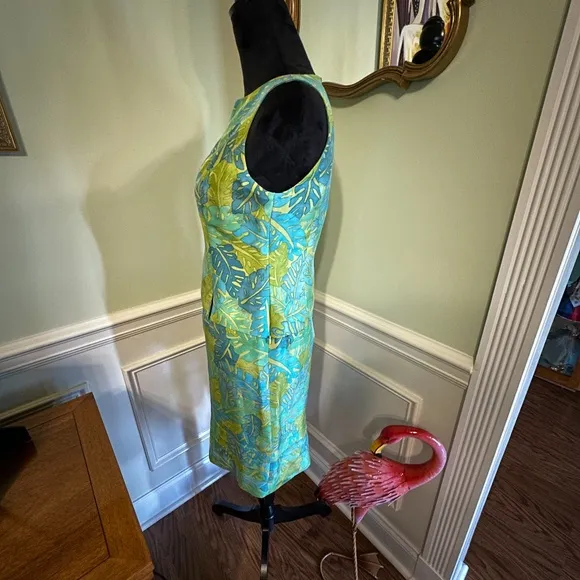 VINTAGE KASPER A.S.L. Petite SILK 2 PC SKIRT AND TOP SET TROPICAL DESIGN SIZE 2