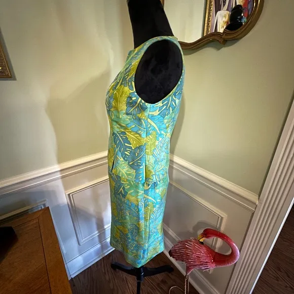 VINTAGE KASPER A.S.L. Petite SILK 2 PC SKIRT AND TOP SET TROPICAL DESIGN SIZE 2