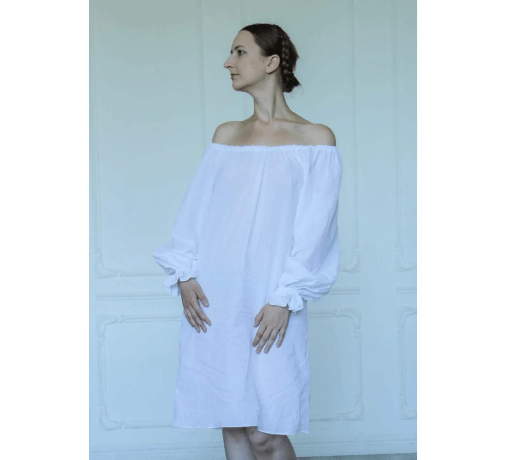 White batiste short Renaissance Chemise