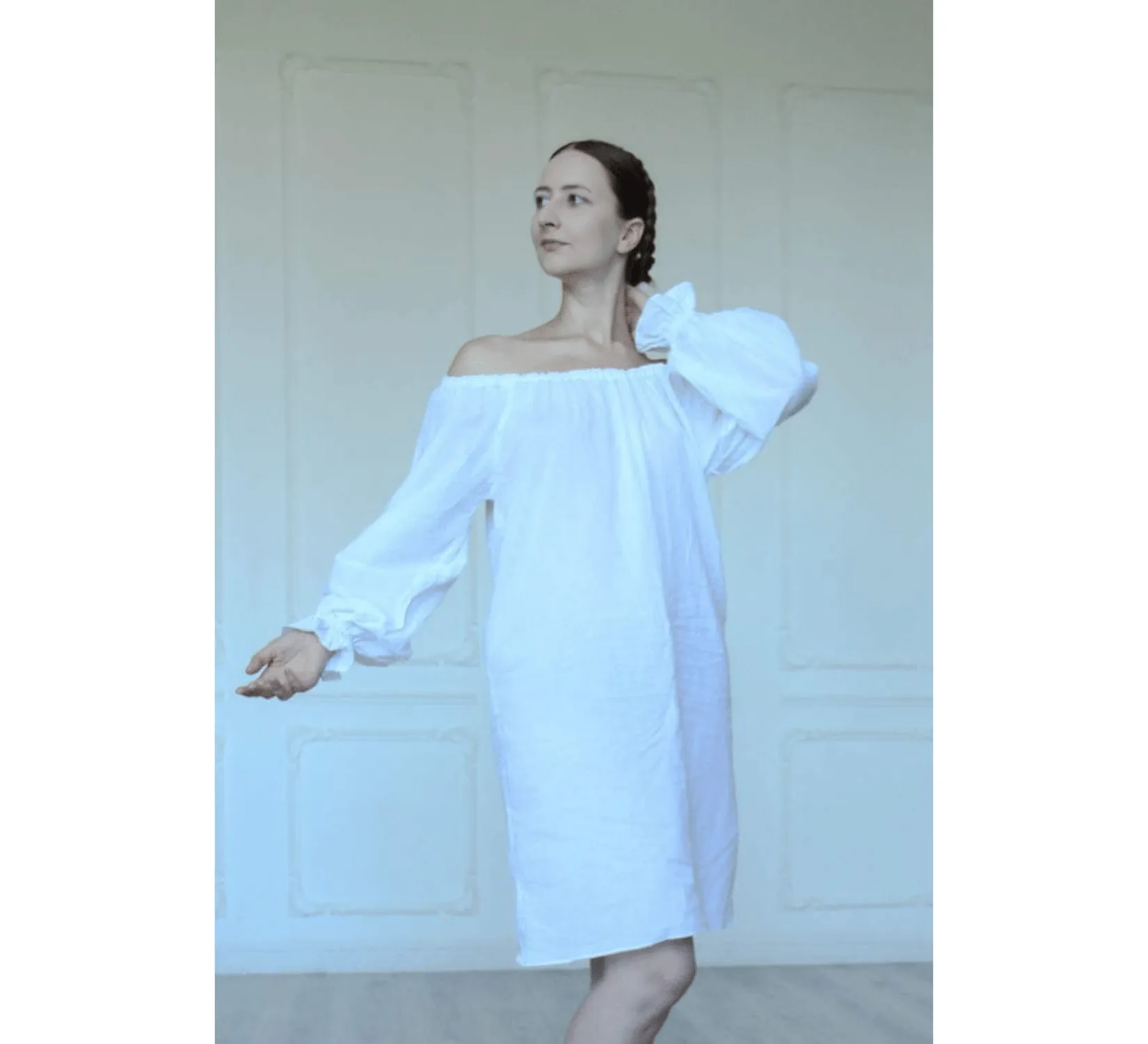 White batiste short Renaissance Chemise