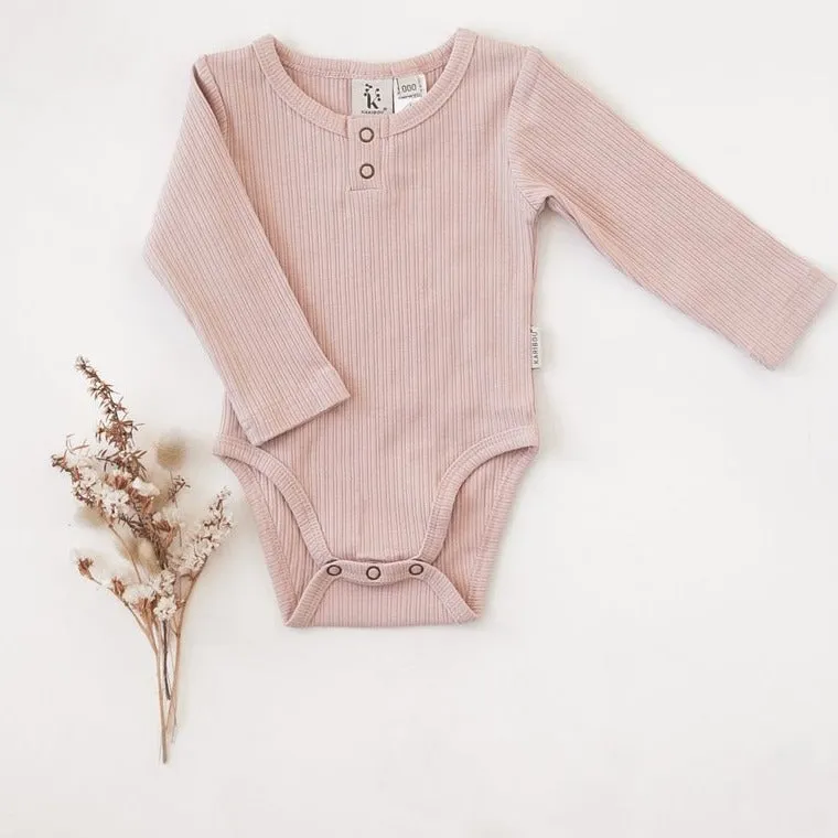 Willow Long Sleeve Bodysuit - Soft Pink
