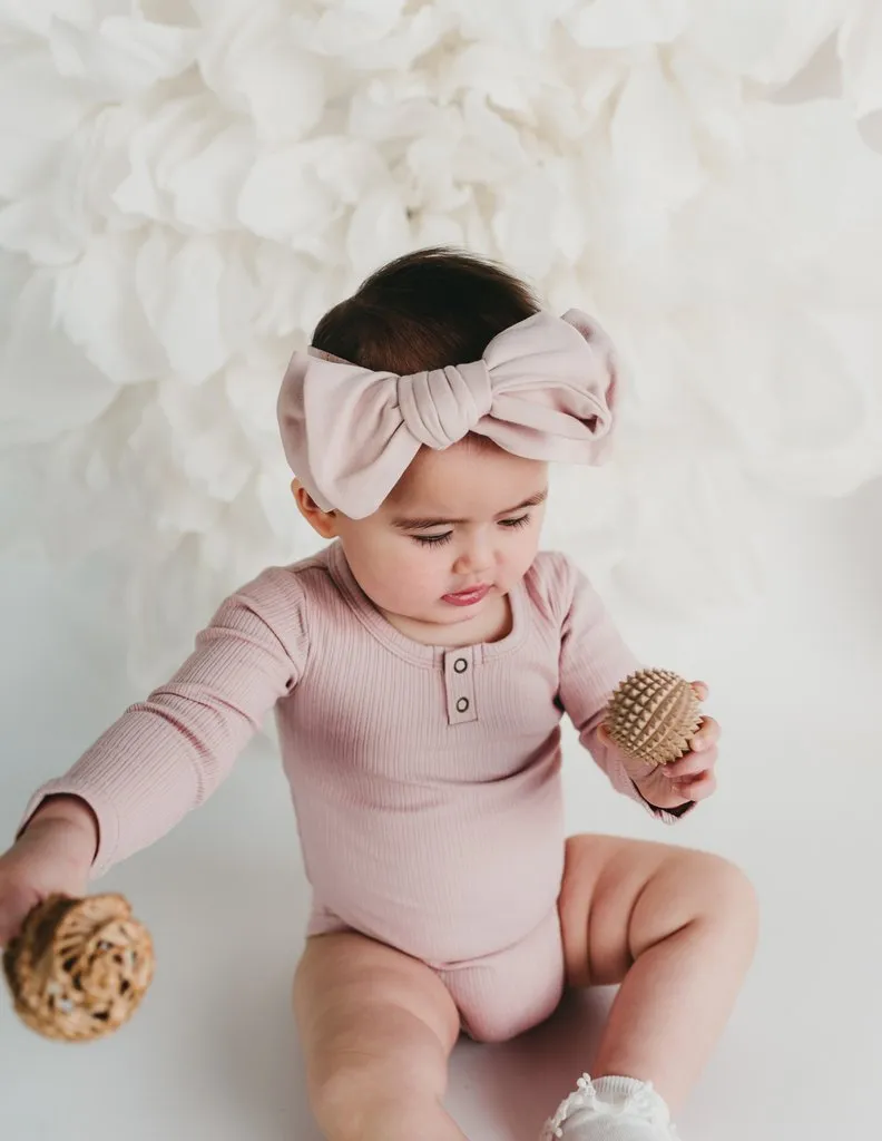 Willow Long Sleeve Bodysuit - Soft Pink