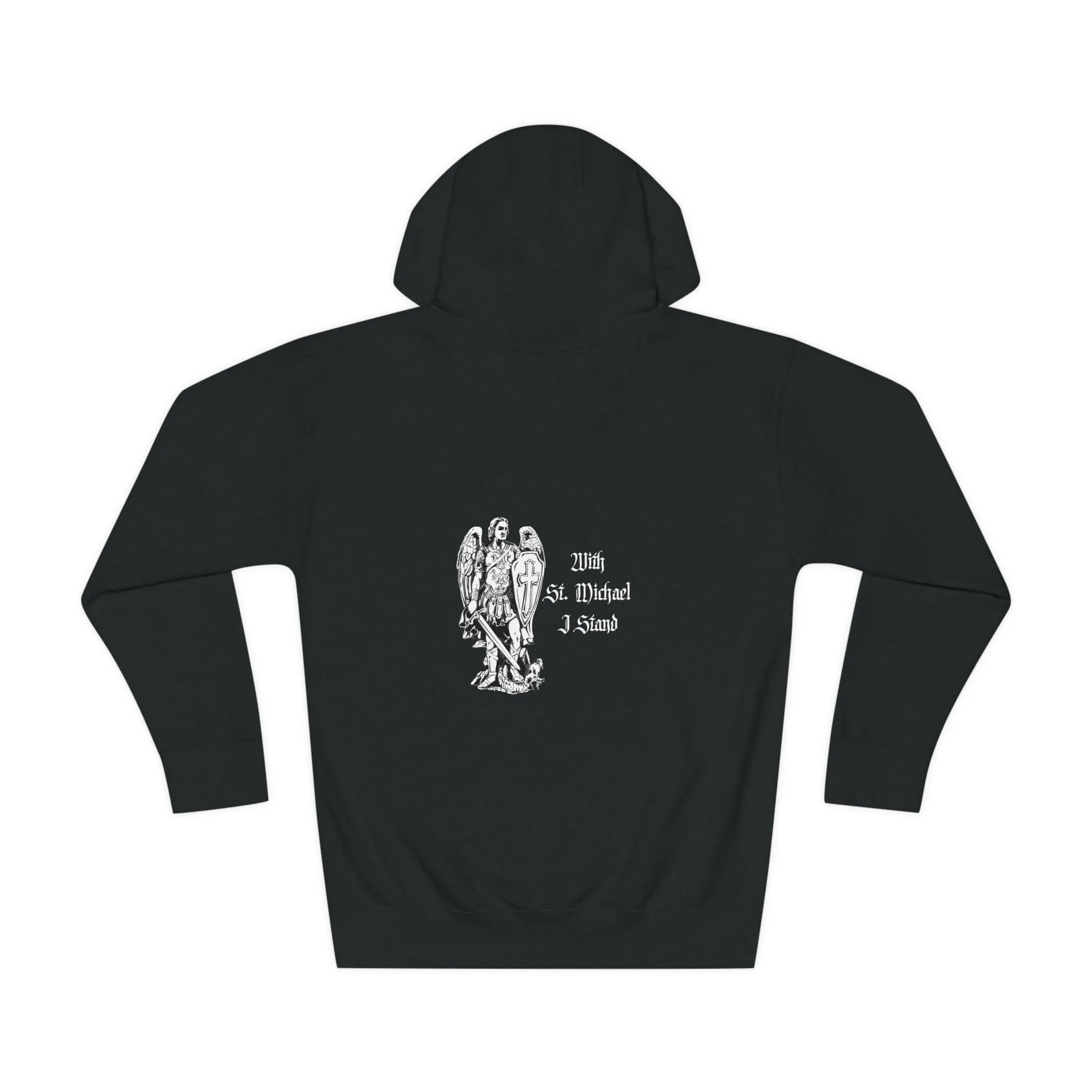 With St. Michael I Stand Unisex Fleece Hoodie