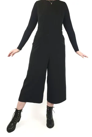 Woorfer black pinstripe sleeveless jumpsuit size XL (tiny fit, best fits 12-14)