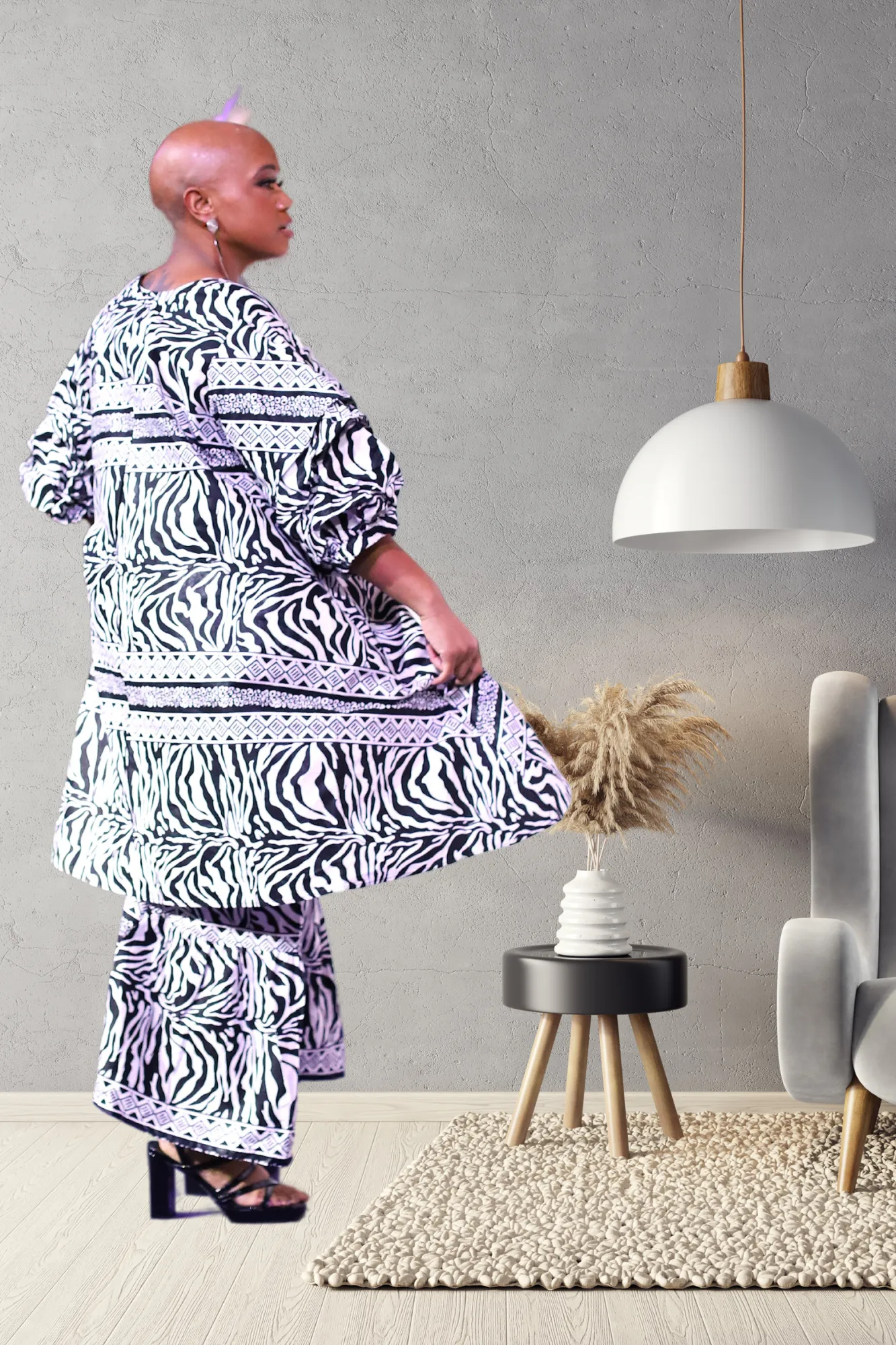 Zebra Action Two-Piece Set